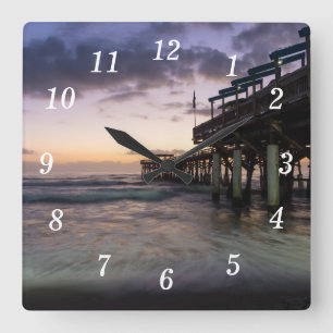 1st Dawn Cocoa Pier Wall Clock