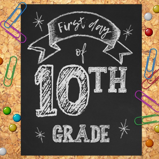 1st Day 10th Grade, First Day of School, Sophomore Photo Print (Creator Uploaded)