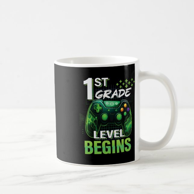 1st Day Of 1st Grade Level Begins First Grade Gami Coffee Mug (Right)