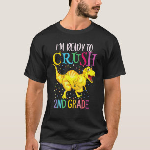 1st Day of 2nd Grade Crush Back to School Trex Din T-Shirt