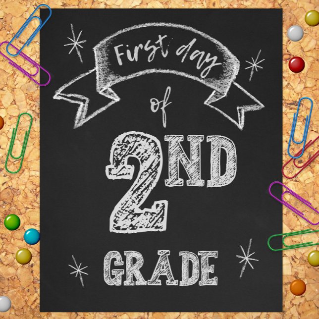 1st Day of 2nd Grade, First Day Back to School Photo Print (Creator Uploaded)