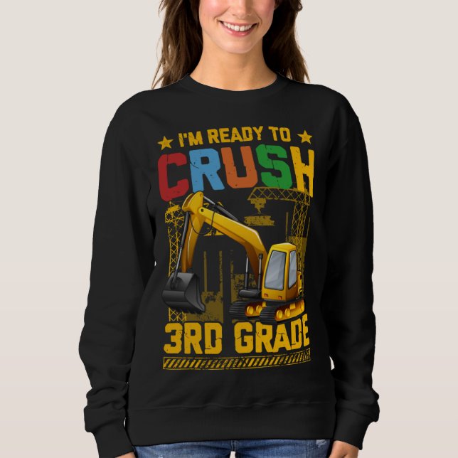 1st Day of 3rd Grade Back to School Furture Class  Sweatshirt (Front)
