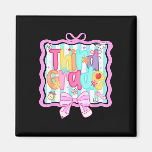 1st Day Of 3rd Grade Preppy Back To School Third G Magnet