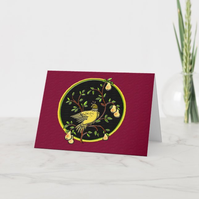 1st Day of Christmas Card (Red/Blank) (Front)