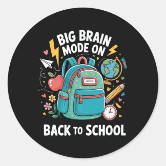 1st day of dchool for kids, Boys, Teachers. Back T Classic Round Sticker