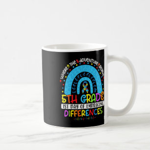 1st Day Of Embracing Differences 5th Grade Autism Coffee Mug