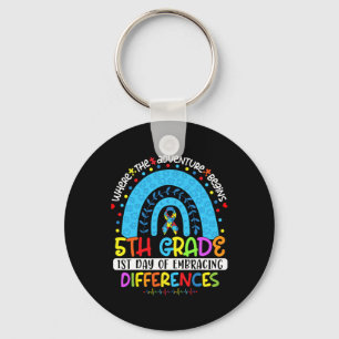 1st Day Of Embracing Differences 5th Grade Autism Key Ring