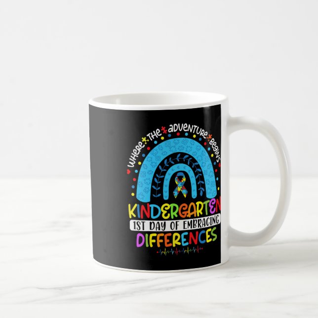 1st Day Of Embracing Differences Kindergarten Auti Coffee Mug (Right)