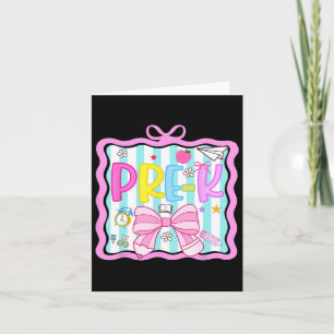 1st Day Of Pre-kindergarten Preppy Back To School Card