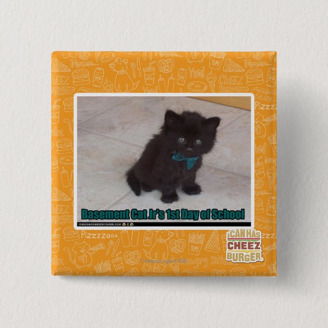 1st Day of School 15 Cm Square Badge (Front)