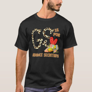 1st Day Of School Guidance Secretary Leopard Flowe T-Shirt