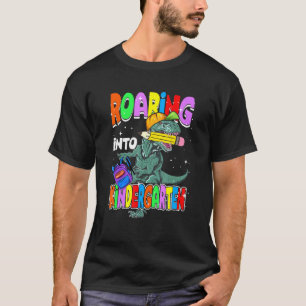 1st Day Of School Roaring Into Kindergarten School T-Shirt