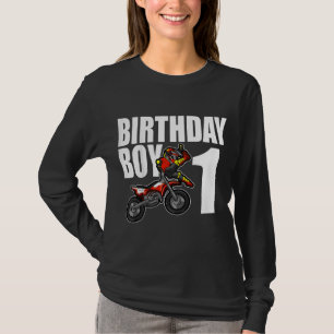 1st Dirt Bike Birthday Party Motocross MX Gift 1 Y T-Shirt