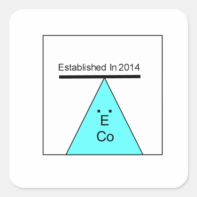 1st E Logo Square Sticker (Front)