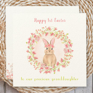 1st Easter card bunny, granddaughter Easter card