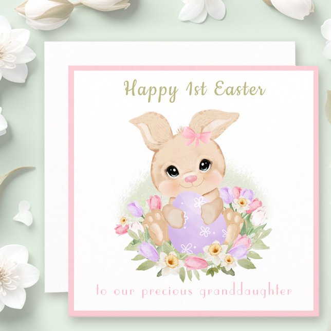 1st Easter card bunny granddaughter Easter card (1st Easter card bunny granddaughter Easter card)
