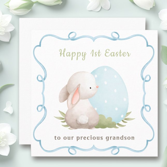 1st Easter card bunny grandson Easter card (1st Easter card bunny grandson Easter card)