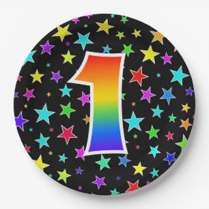 1st Event: Bold, Fun, Colourful Rainbow 1 Paper Plate