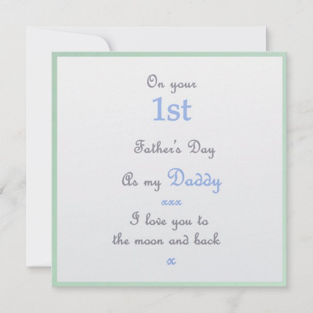 1st Father's Day Card From Baby to Daddy (Front)