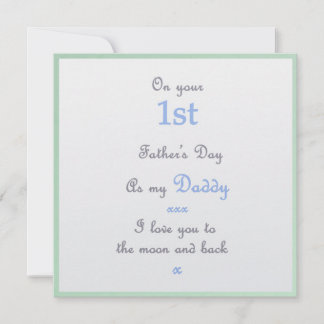 1st Father's Day Card From Baby to Daddy