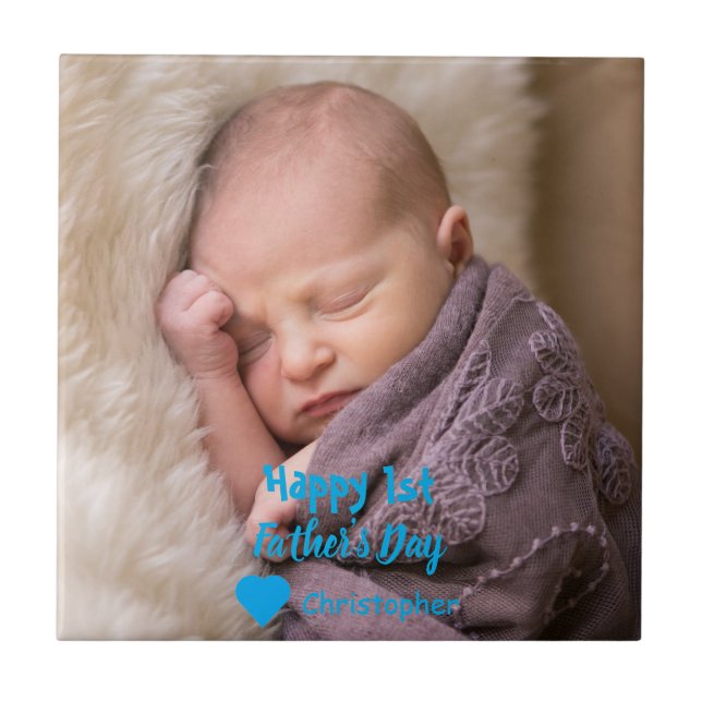 1st Father's Day Ceramic Tile (Front)