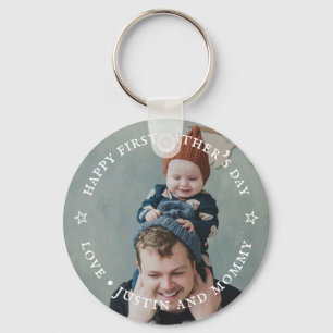 1st Father's Day Dad Son Daughter Customise Photo Key Ring