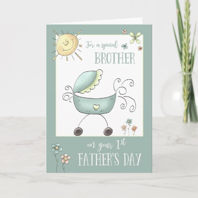 1st Father's Day for a Special Brother Card (Front)