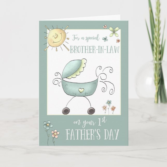 1st Father's Day for a Special Brother-in-Law Card (Front)