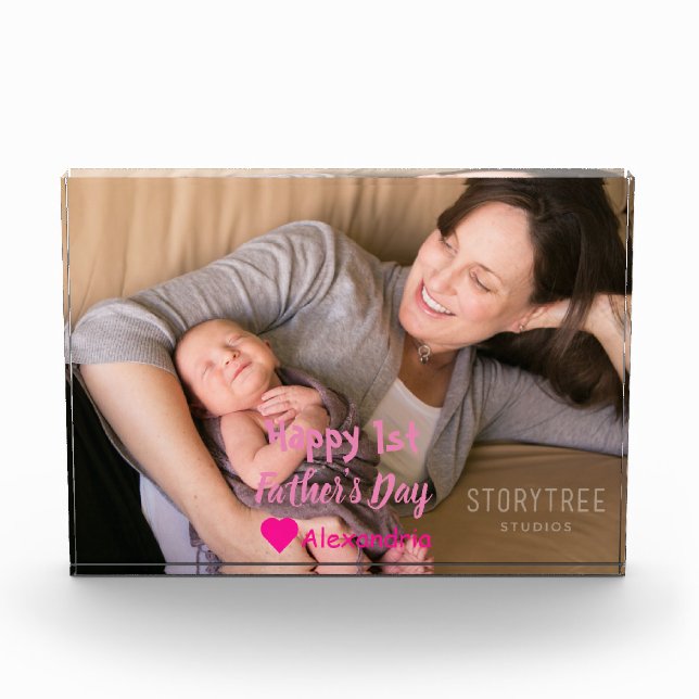 1st Father's Day Photo Block (Front)