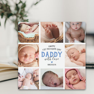 1st Father's Day Photo Collage Plaque