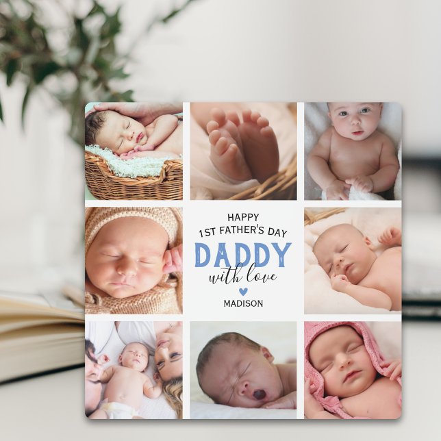 1st Father's Day Photo Collage Plaque (Creator Uploaded)