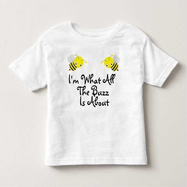1st First Bee Day Birthday Buzz Toddler T-Shirt (Front)