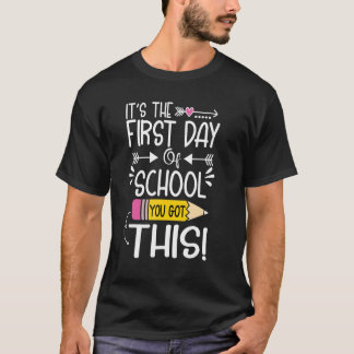 1st First Day Of School For Teacher Boys Girls Tee