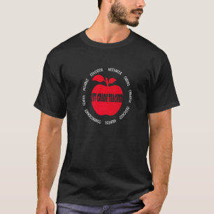 1st First Grade Teacher Life Apple Teacher Back To T-Shirt