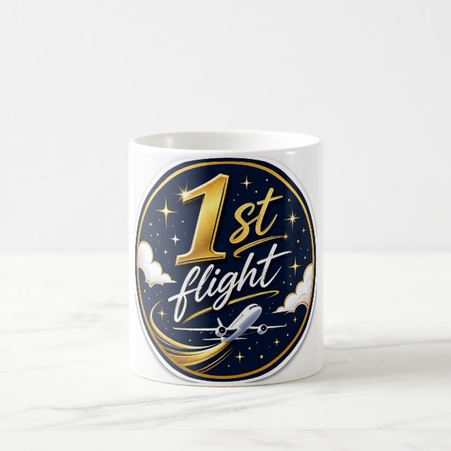 1st flight aeroplane  coffee mug (Center)