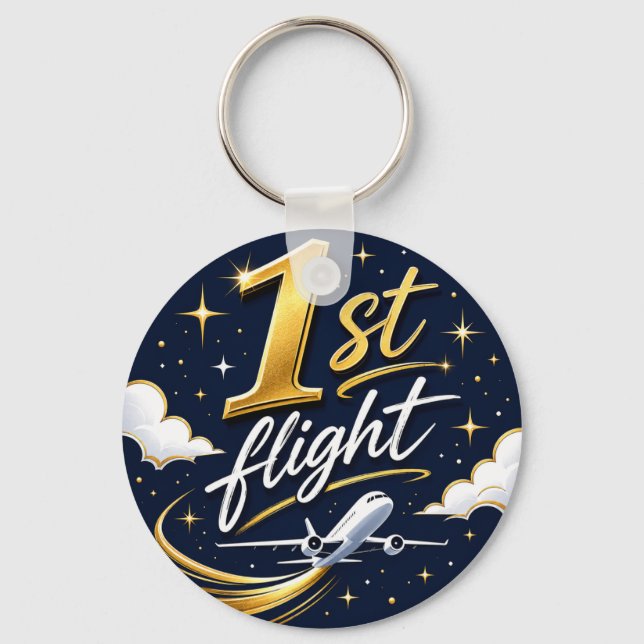 1st flight aeroplane  key ring (Back)