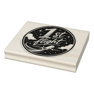 1st flight aeroplane rubber stamp