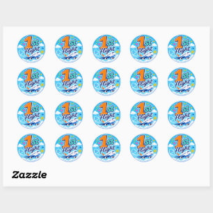 1st flight colourful aeroplane souvenir classic round sticker