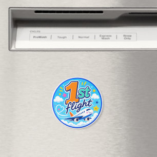 1st flight colourful aeroplane souvenir magnet