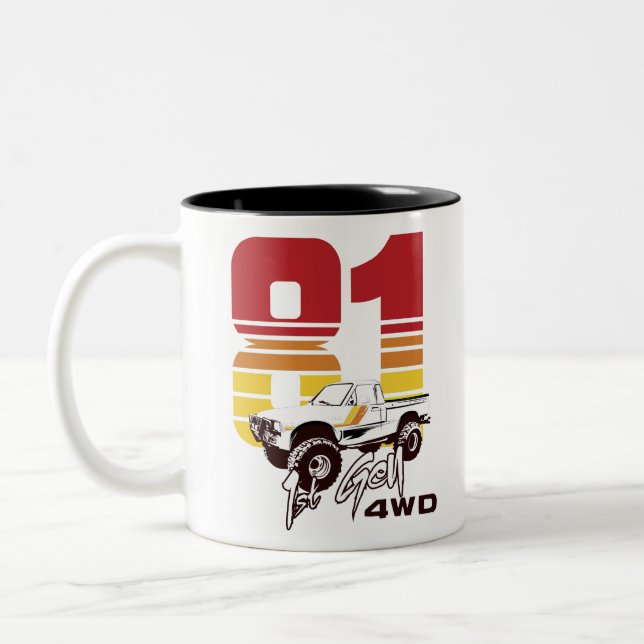 1st Gen 1981 Toyota 4WD Truck Two-Tone Coffee Mug (Left)