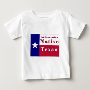 1st Generation Native Texan Flag Baby T-Shirt