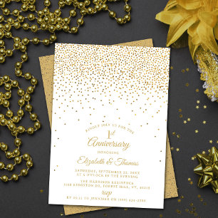 1st Gold Wedding Anniversary Invitation