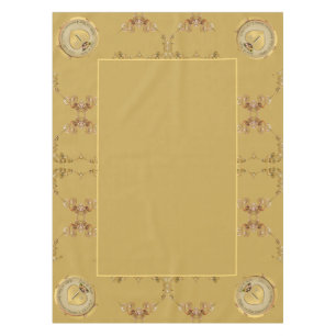 1st Golden Ochre Wedding Anniversary Tablecloth