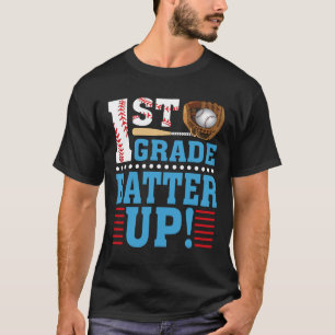 1st Grade Back To School 1st Grade Batter Up Baseb T-Shirt