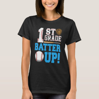 1st Grade Back To School 1st Grade Batter Up Baseb T-Shirt