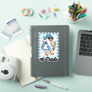 1st Grade Back To School Boy Funny School Goose