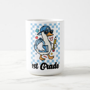 1st Grade Back To School Boy Funny School Goose Coffee Mug