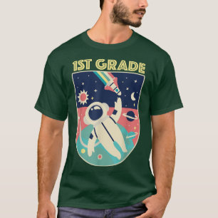 1st Grade Birthday Boy Girl Tee Astronaut First Gr