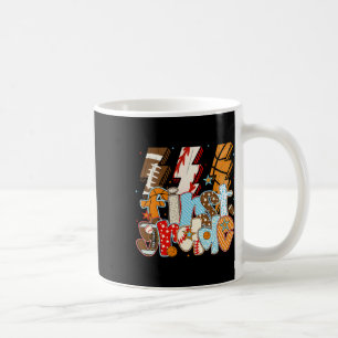 1st Grade Boys Lightning Bolt Footll Sell Sketll Coffee Mug