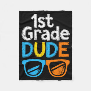 1st Grade Bruh First Grade Dude Back To School For Fleece Blanket